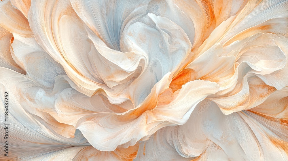 Poster an abstract card design featuring soft pastel swirls and flowing lines, creating an ethereal effect 