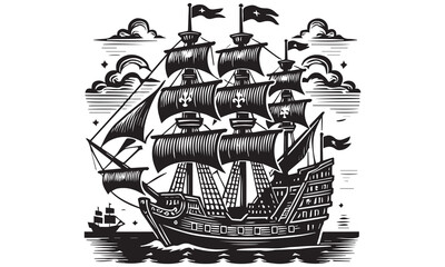 Fototapeta premium pirate ship