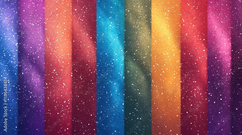 Poster glittering gradient patterns in bright colors.