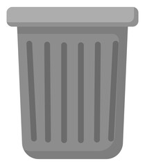 Vector recycle bin icon isolated on white background.