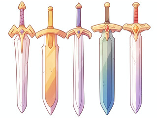 Collection of Colorful Fantasy Swords