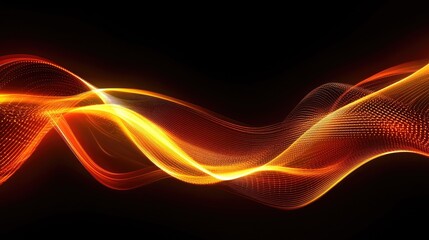 Naklejka premium A sleek digital greeting card with dynamic neon lines crossing each other in different angles, leaving ample space for text.