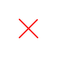 red cancel stroke