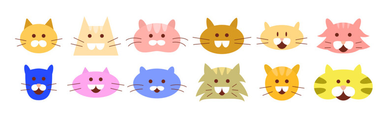 Obraz premium set of cute cat illustration