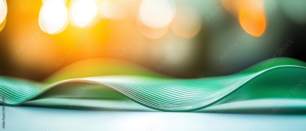Poster abstract green wave curve background business design modern texture