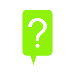 bubble speech with question mark