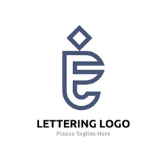 Obraz premium islamic Logo calligraphy of hijaiyah : letter of arabic alphabet-vector