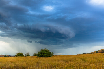 Fototapeta premium Summer storm season over the rural countryside
