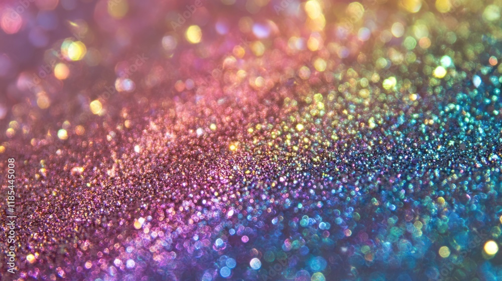Aufkleber iridescent gradient fade with subtle glittering textures.