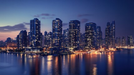 Obraz premium Modern condominiums for city dwellers.