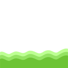 Green Wavy Bottom Page Border