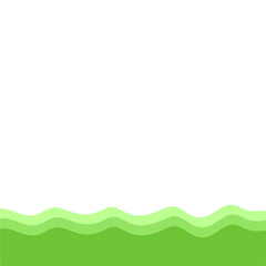 Green Wavy Bottom Page Border