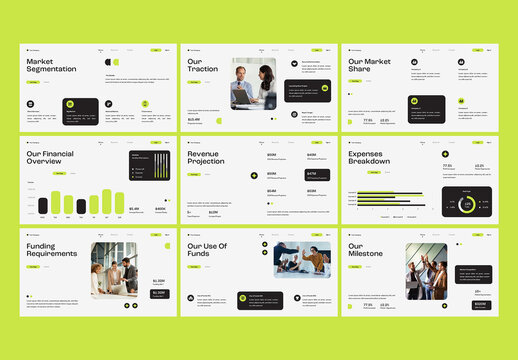 Green Black Modern Creative Pitch Deck Presentation