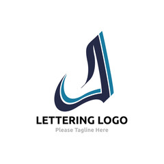 Fototapeta premium simple islamic Logo calligraphy of hijaiyah : letter of arabic alphabet-vector.