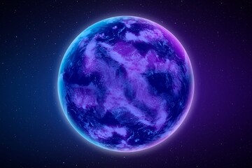 Aesthetic glowing neon Earth background