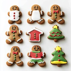 Fun and Festive Gingerbread Cookies with Colorful Icing Designs for Holiday Celebrations