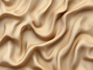 Obraz premium Luxurious Minimalist Background,Elegant Beige Satin Texture with Subtle Light Gradients,white abstract background,Color gradient,Abstract Beige, Elegant beige silk fabric with soft,waves 