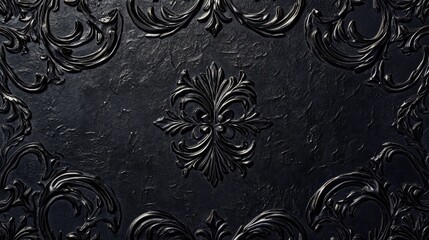 Black texture background, minimal aesthetic design. Black textured background design with copy space. Background for wallpaper or backdrop. Minimal black background