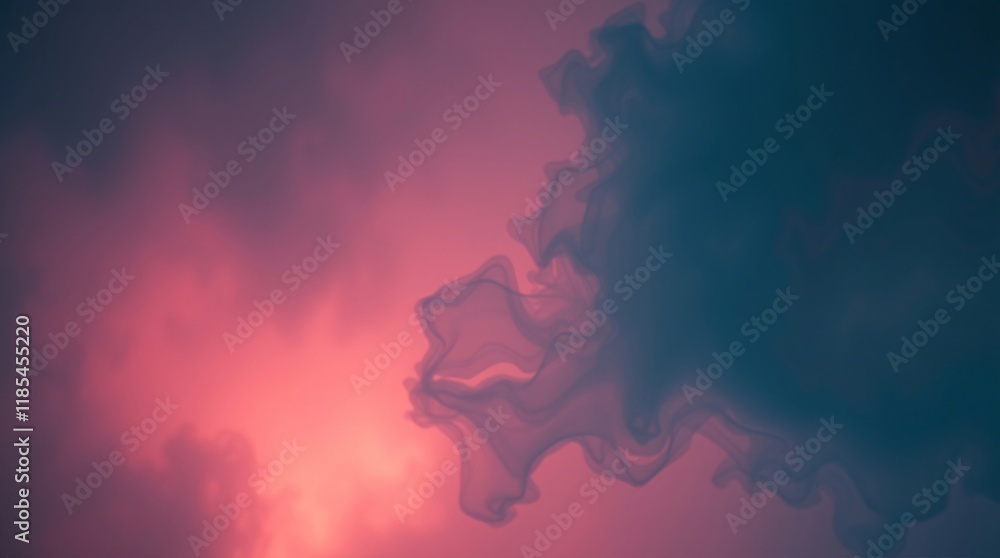 Poster dynamic and colorful gradient design featuring flowing organic shapes blending in vibrant hues to in