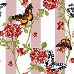Beautiful seamless pattern with floral background.