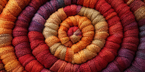 Colorful Coiled Fabric Abstract Pattern