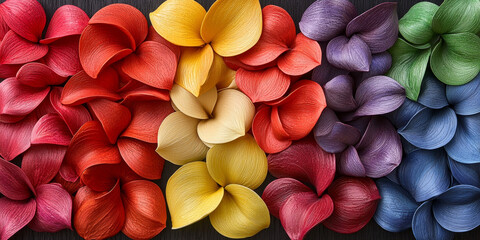Colorful Flower Petals Closeup