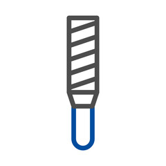 Rasp icon. Concept of carpentry, woodworking, and metalworking.