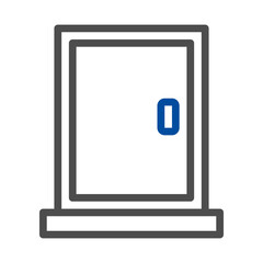 Simple door icon. Concept of exit, entrance, and opportunity.