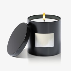 Scented candle, isolated on white