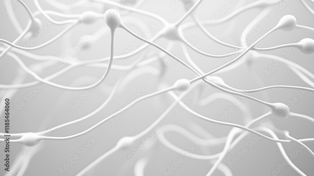 Poster sperm cells abstract: an abstract representation of sperm cells, with a focus on the intricate detai
