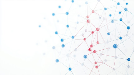 Abstract Network Connections:  A minimalist and elegant visual representation of interconnectedness, featuring delicate lines and nodes in shades of blue, red, and gray.