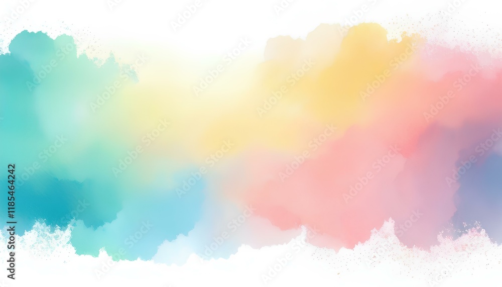 Aufkleber abstract watercolor background. colorful pastel color on the white background with copy space. abstr