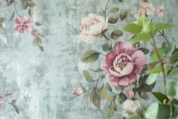 Vintage Floral Retro Wallpaper
ビンテージ感あふれる花柄壁紙