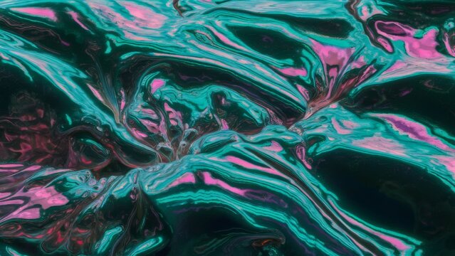 Holographic background seamless pattern with abstract swirls, y2k aesthetic 
