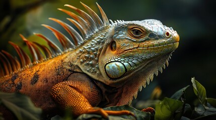 Fototapeta premium Close-Up Portrait of an Iguana
