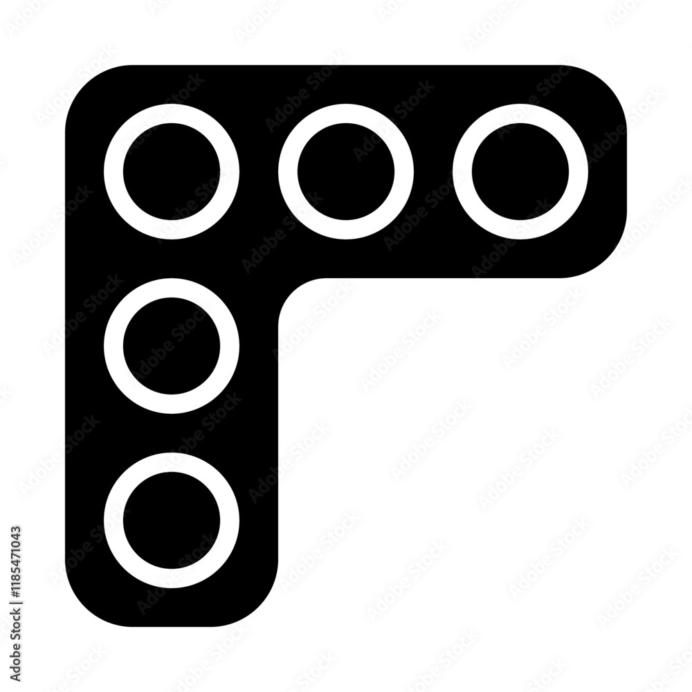 Poster abstract geometric l shape pattern. concept of connection, direction, and simplicity.