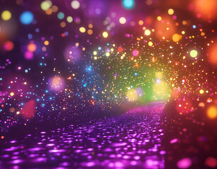 Obraz premium Rainbow Sparkle Tunnel