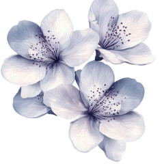 white flowers on blue background