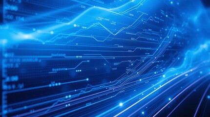 abstract blue background with numbers