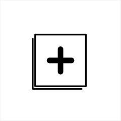 add or upload button icon vector