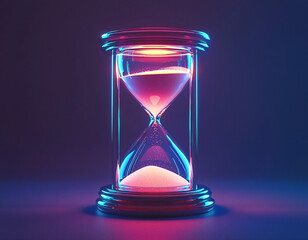 Neon Hourglass