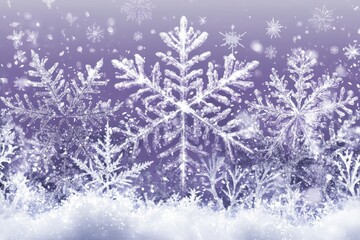 Snowflakes and Winter Wonderland Scene