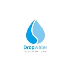 Creative Drop Water Concept Logo Design Template