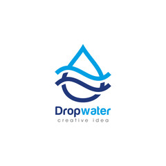 Creative Drop Water Concept Logo Design Template