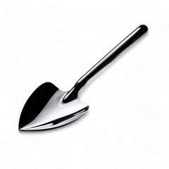 Polished Garden Trowel on Black Background for Landscaping Use