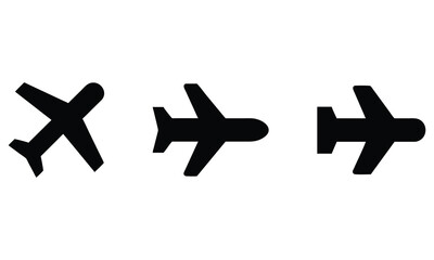 Obraz premium Airplane Silhouettes Set,Travel and Aviation Icons