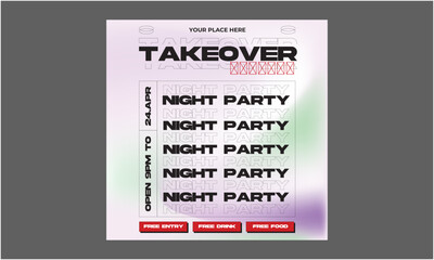 Night Party Socials Media