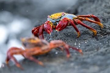 Sally lightfoot crabs in Galápagos Islands