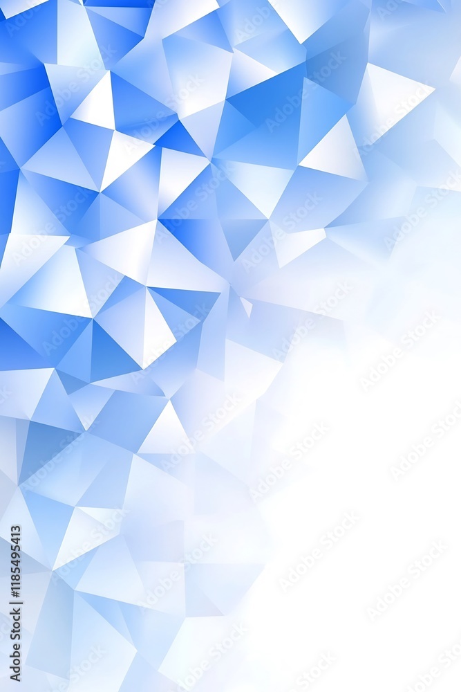 Poster abstract blue geometric pattern with gradient transition for digital design