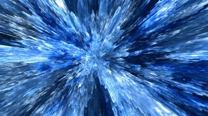 Fototapeta premium Abstract Blue Energy Burst Dynamic Digital Art High Resolution Background Texture